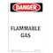 Signmission Safety Sign, OSHA Danger, 5" Height, Portrait Flammable Gas, Portrait OS-DS-D-35-V-1234 - alternate 1